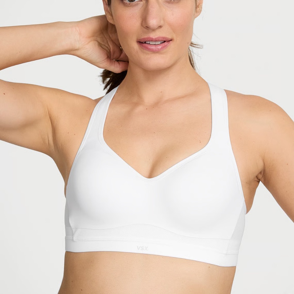 VSX Sleek White Sports Bra